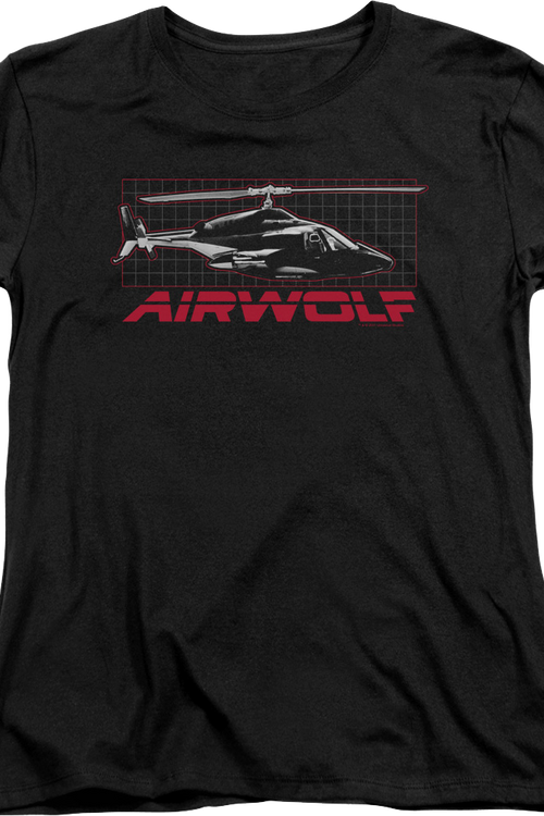 Womens Helicopter Airwolf Shirt - main product image