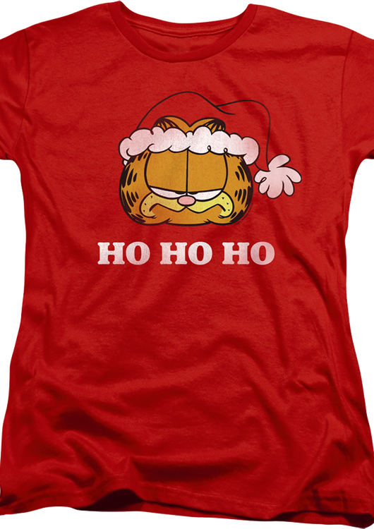 Womens Ho Ho Ho Garfield Christmas Shirt - main product image