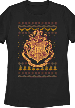 Womens Hogwarts Faux Ugly Christmas Sweater Harry Potter Shirt
