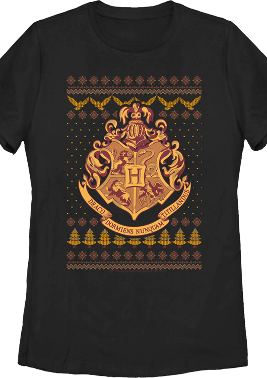 Womens Hogwarts Faux Ugly Christmas Sweater Harry Potter Shirt - main product image