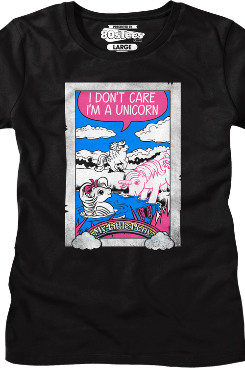 Womens I Don't Care I'm A Unicorn My Little Pony Shirtmain product image