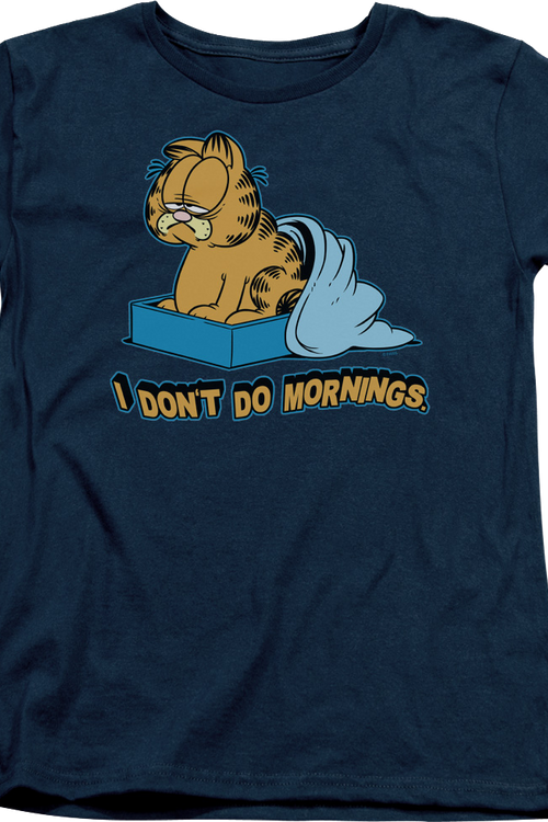 Womens I Don't Do Mornings Garfield Shirtmain product image