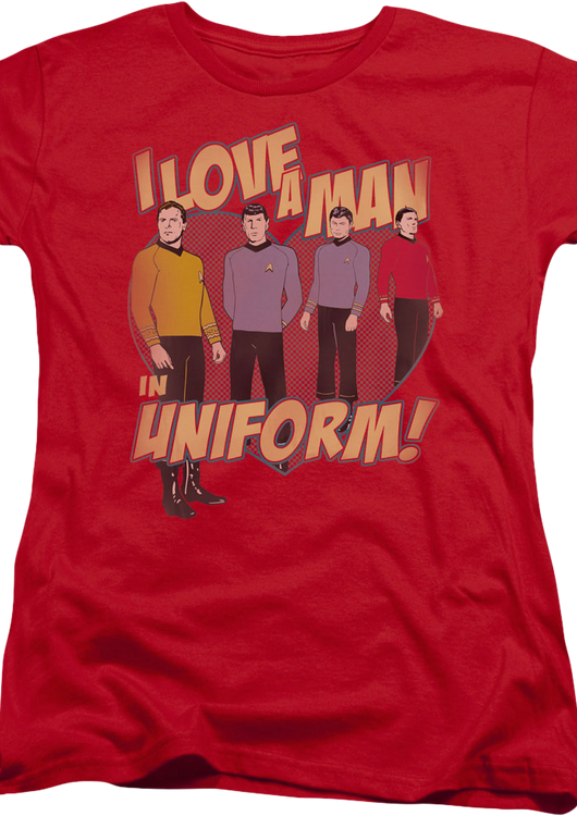 Womens I Love A Man In Uniform Star Trek Shirt - main product image