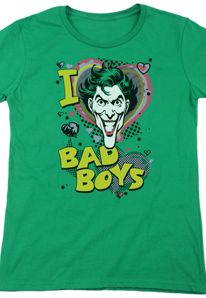 Womens I Love Bad Boys Joker Shirt