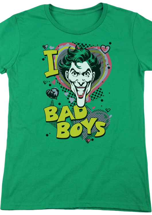 Womens I Love Bad Boys Joker Shirt - main product image