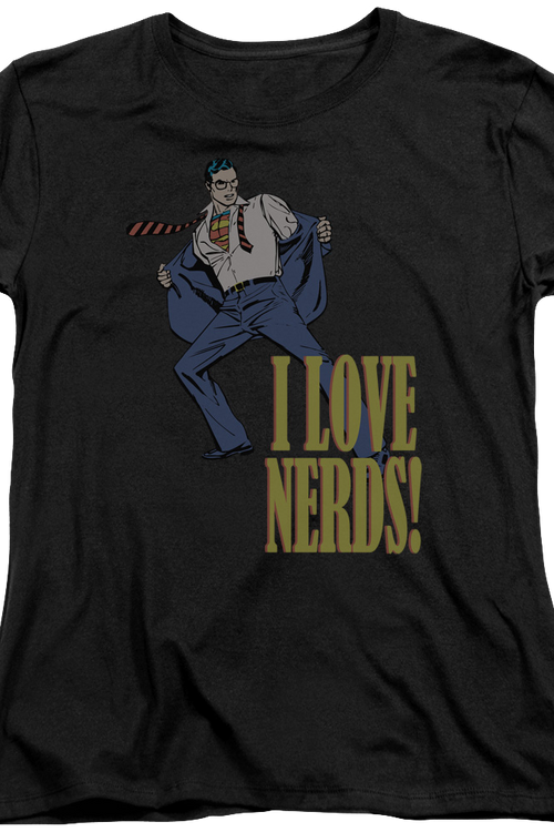 Womens I Love Nerds Superman Shirtmain product image