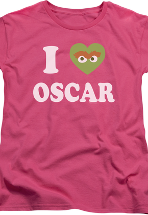 Womens I Love Oscar Sesame Street Shirt
