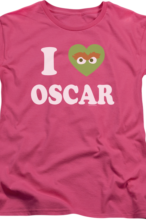 Womens I Love Oscar Sesame Street Shirtmain product image