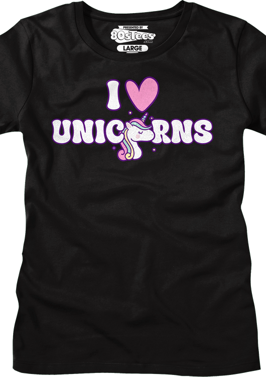 Womens I Love Unicorns Shirt - main product image