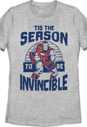 Womens Iron Man 'Tis The Season To Be Invincible Marvel Comics Shirt