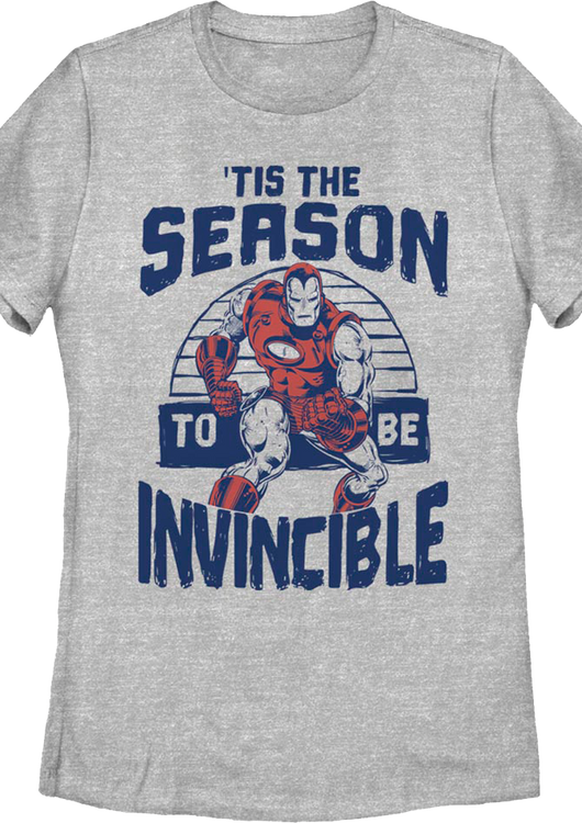 Womens Iron Man 'Tis The Season To Be Invincible Marvel Comics Shirt - main product image