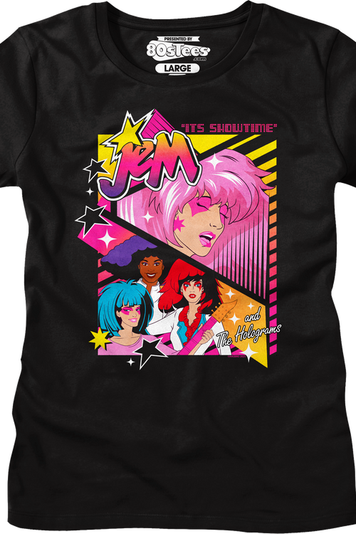 Womens It's Showtime Collage Jem And The Holograms Shirtmain product image