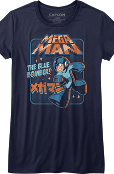 Womens Japanese Blue Bomber Mega Man Shirt