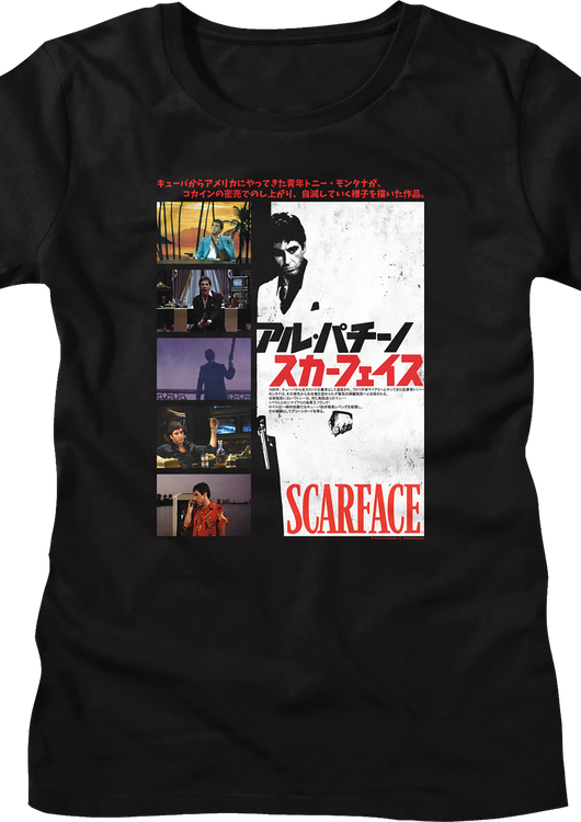 Womens Japanese Collage Poster Scarface Shirt - main product image