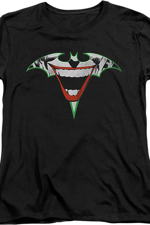 Womens Joker Bat Symbol DC Comics Shirt - main product image
