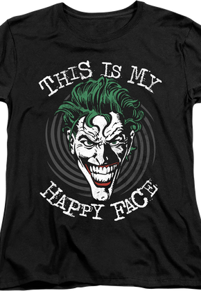 Womens Joker This Is My Happy Face DC Comics Shirt