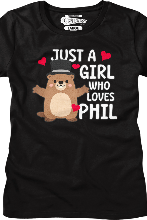 Womens Just A Girl Who Loves Phil Groundhog Day Shirt - main product image
