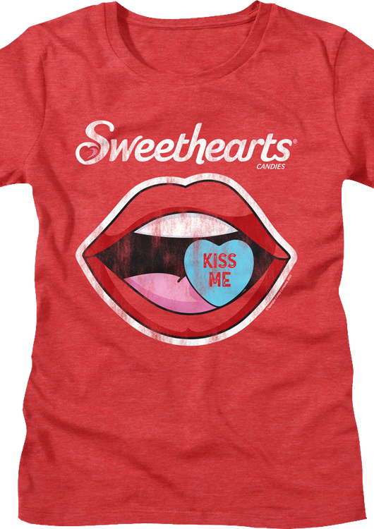 Womens Kiss Me Sweethearts Shirt - main product image