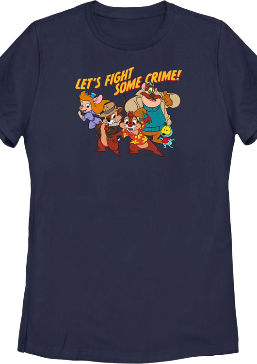 Womens Let's Fight Some Crime Chip 'n Dale Rescue Rangers Shirt - main product image