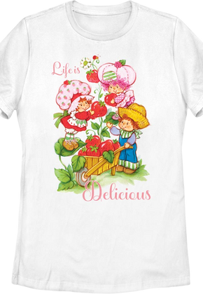 Womens Life Is Delicious Strawberry Shortcake Shirt