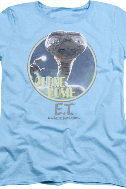 Womens Light Blue Phone Home ET Shirtmain product image