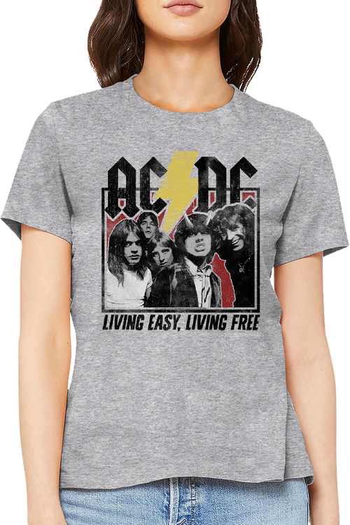 Womens Living Easy Living Free ACDC Shirtmain product image