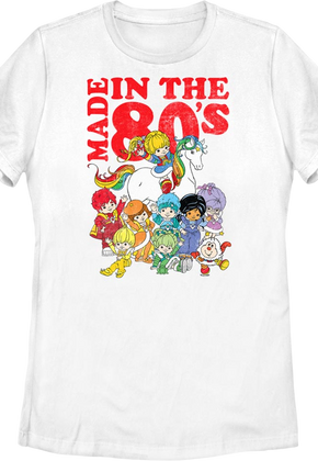 Womens White Made In The 80's Rainbow Brite Shirt
