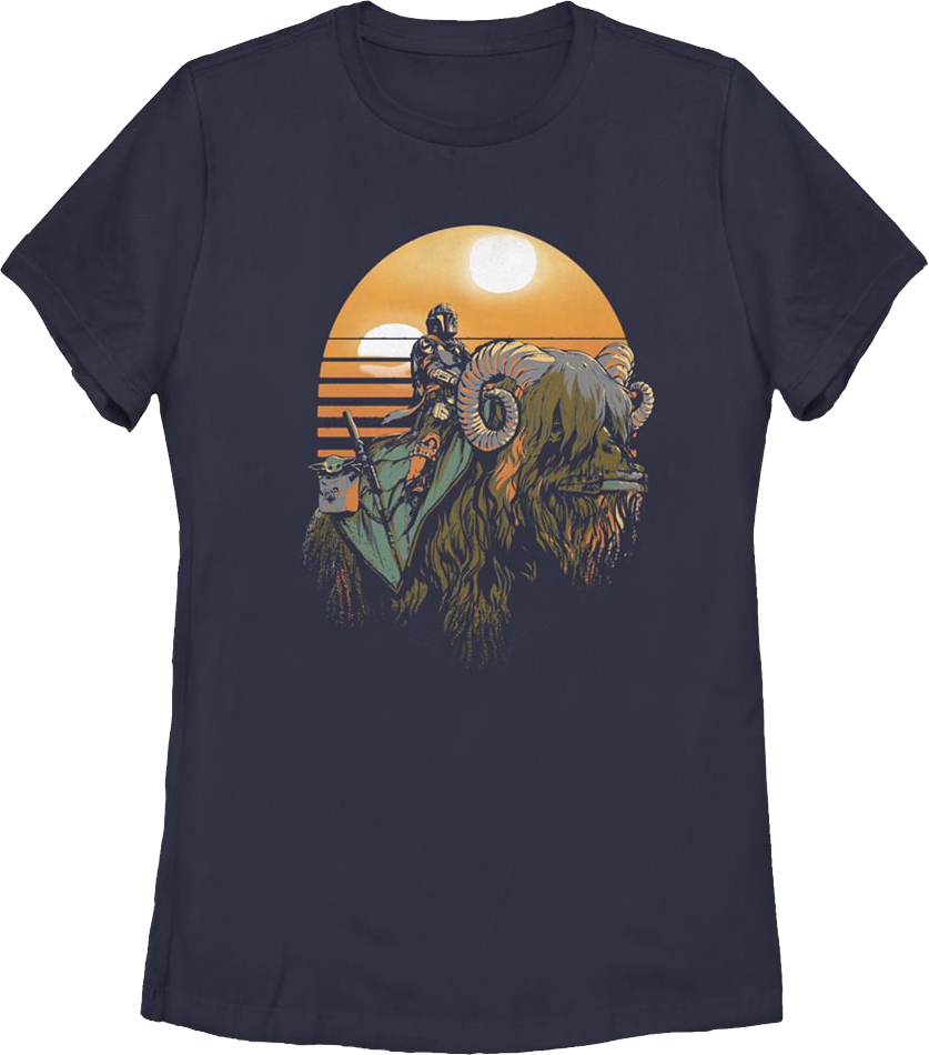Womens Mandalorian Bantha Riders Star Wars Shirt
