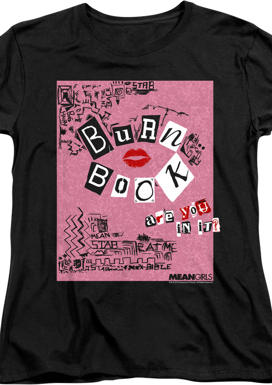 Womens Mean Girls Burn Book Shirt - main product image