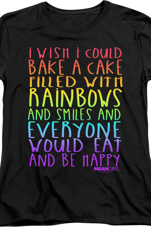 Womens Mean Girls Cake Filled With Rainbows Shirtmain product image