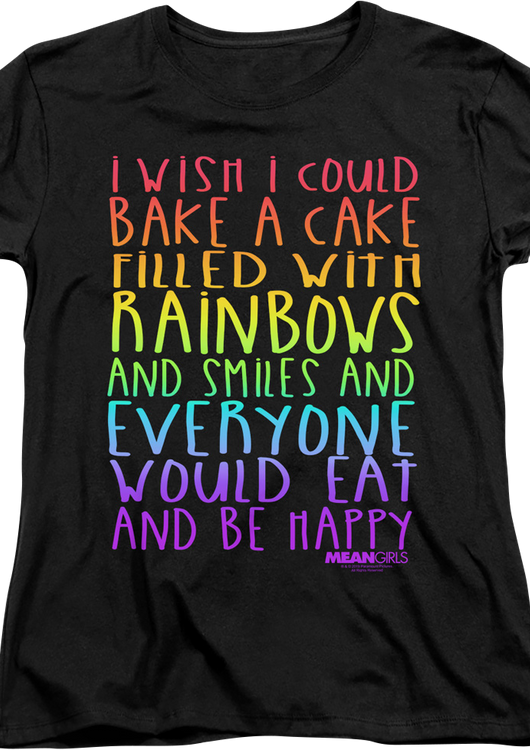 Womens Mean Girls Cake Filled With Rainbows Shirt - main product image