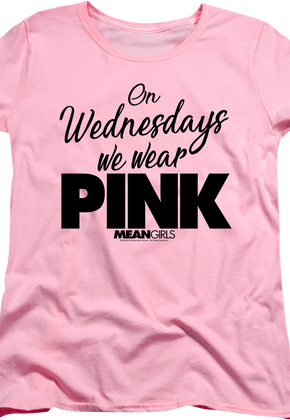 Womens Mean Girls On Wednesdays We Wear Pink Shirt