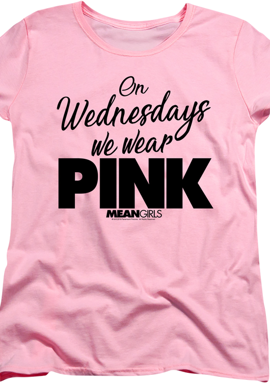 Womens Mean Girls On Wednesdays We Wear Pink Shirt - main product image