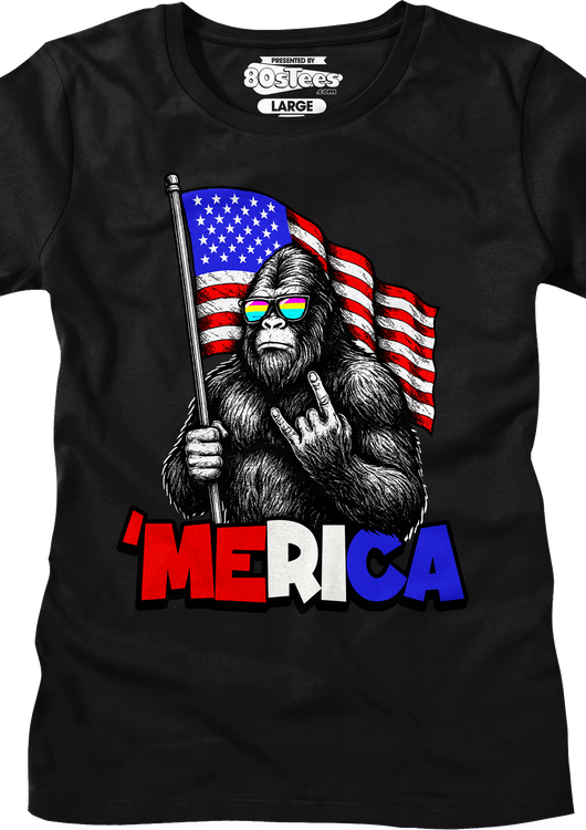 Womens 'Merica Bigfoot Shirt - main product image