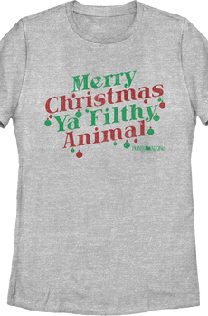 Womens Merry Christmas Ya Filthy Animal Ornaments Home Alone Shirt