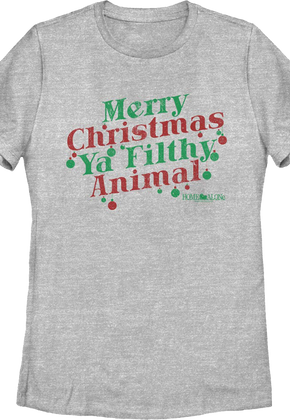Womens Merry Christmas Ya Filthy Animal Ornaments Home Alone Shirt