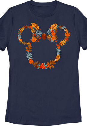 Womens Mickey Mouse Fall Wreath Shirt