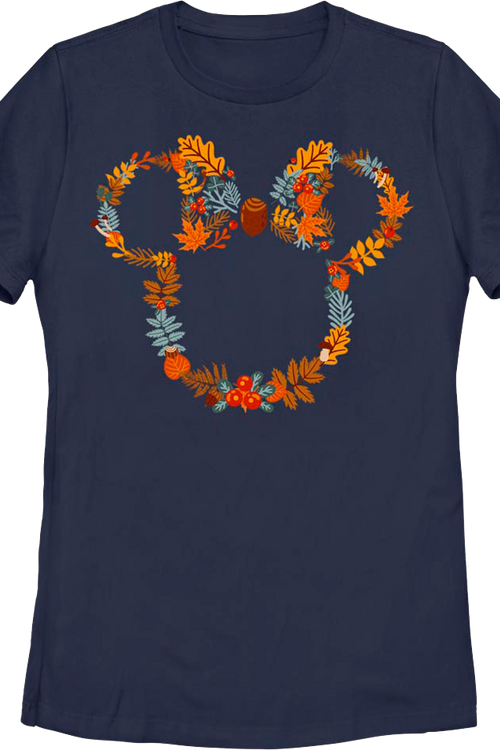 Womens Mickey Mouse Fall Wreath Shirtmain product image