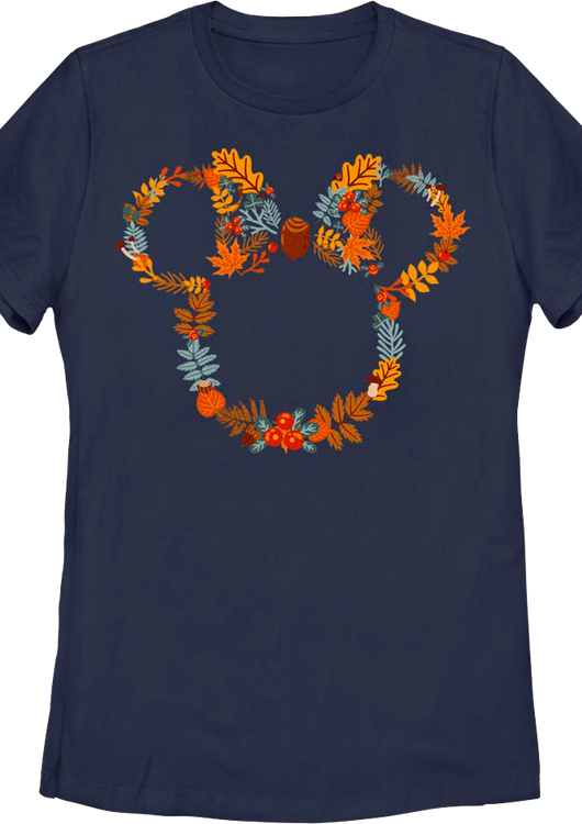 Womens Mickey Mouse Fall Wreath Shirt - main product image