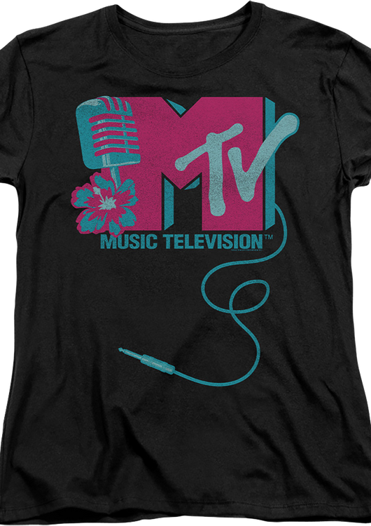 Womens Microphone Logo MTV Shirt - main product image