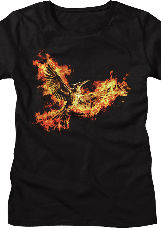 Womens Mockingjay Fire Flight Hunger Games Shirt - main product image