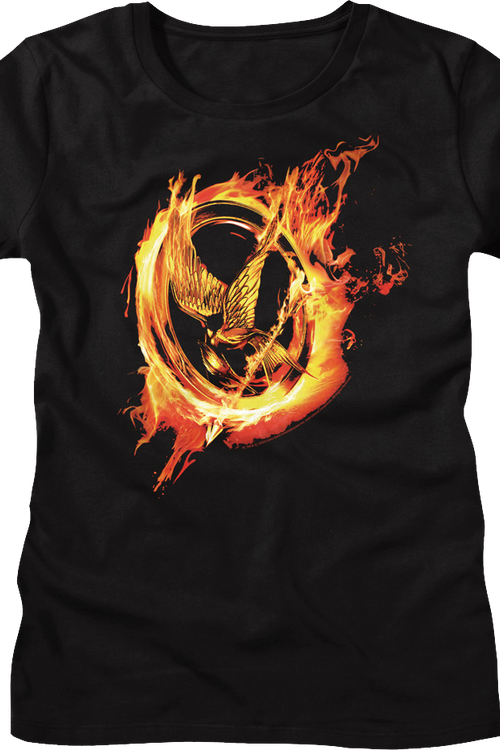 Womens Mockingjay Flames Hunger Games Shirtmain product image