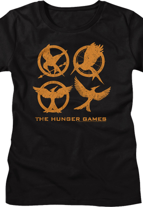 Womens Mockingjay Logos Hunger Games Shirt