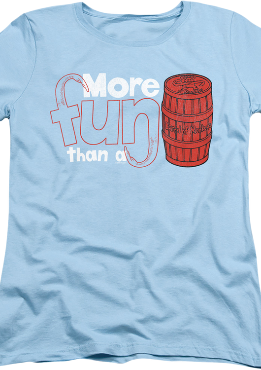 Womens More Fun Than A Barrel Of Monkeys Shirt - main product image