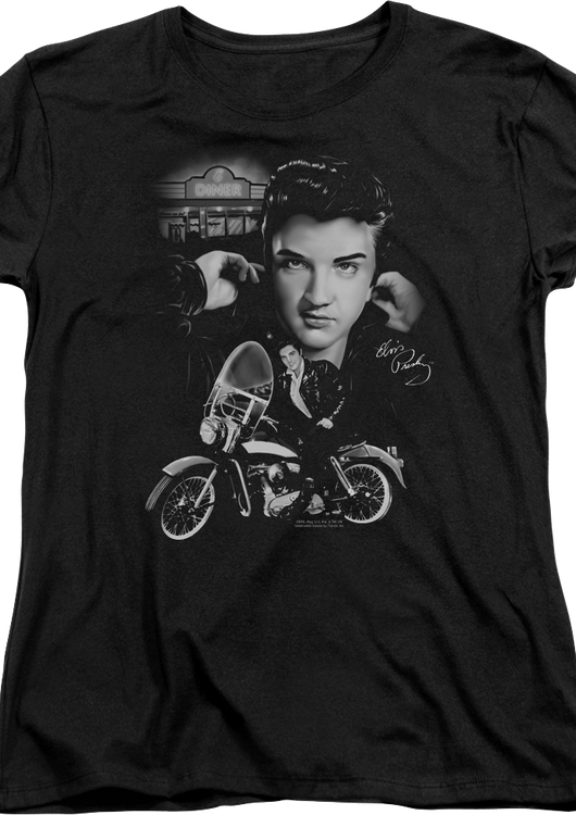 Womens Motorcycle Elvis Presley Shirt - main product image