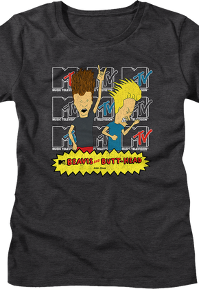 Womens MTV Logos Beavis and Butt-Head Shirt