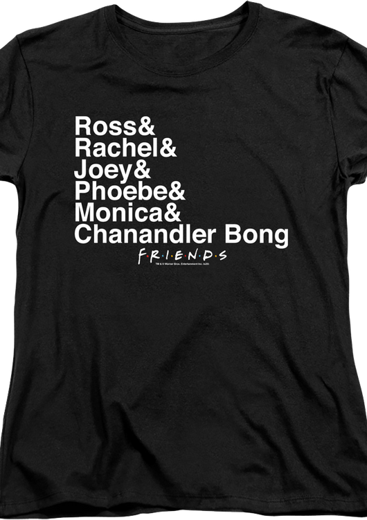 Womens Names Friends Shirt - main product image