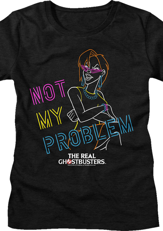 Womens Neon Janine Not My Problem Real Ghostbusters Shirt - main product image