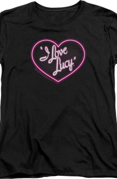 Womens Neon Logo I Love Lucy Shirt