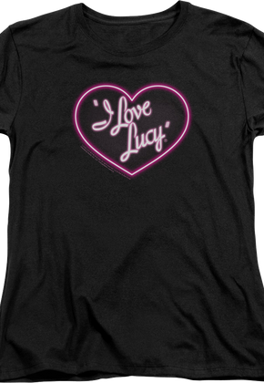 Womens Neon Logo I Love Lucy Shirt